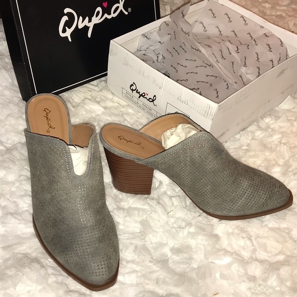 Qupid Prenton Grey Closed Toe Mule - Picture 5 of 7